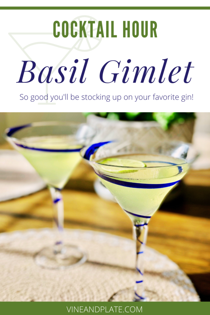 Basil Gimlet Cocktail